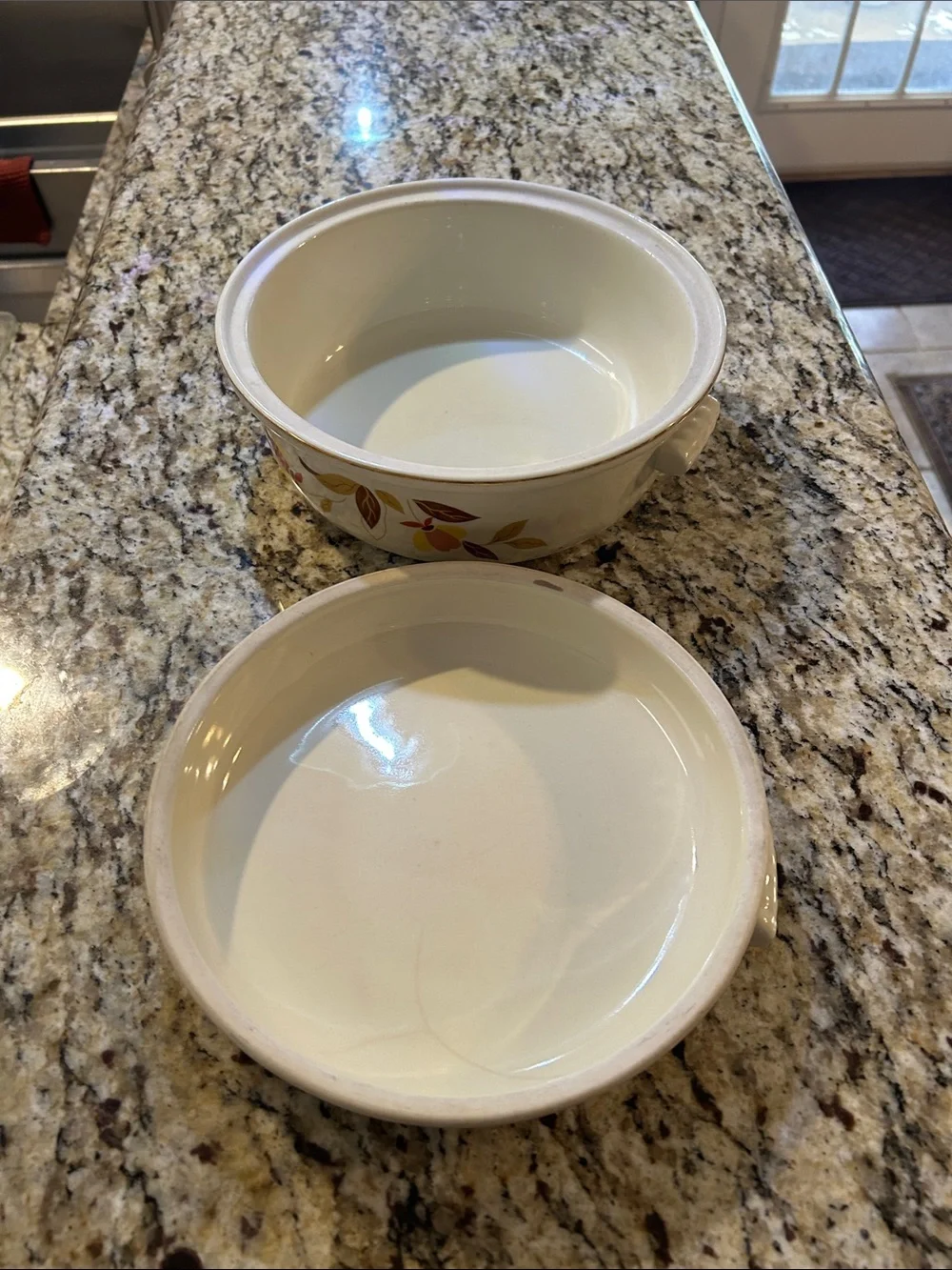 Vintage Hall’s Jewel Tea Autumn Leaf Collection-Covered Casserole Dish